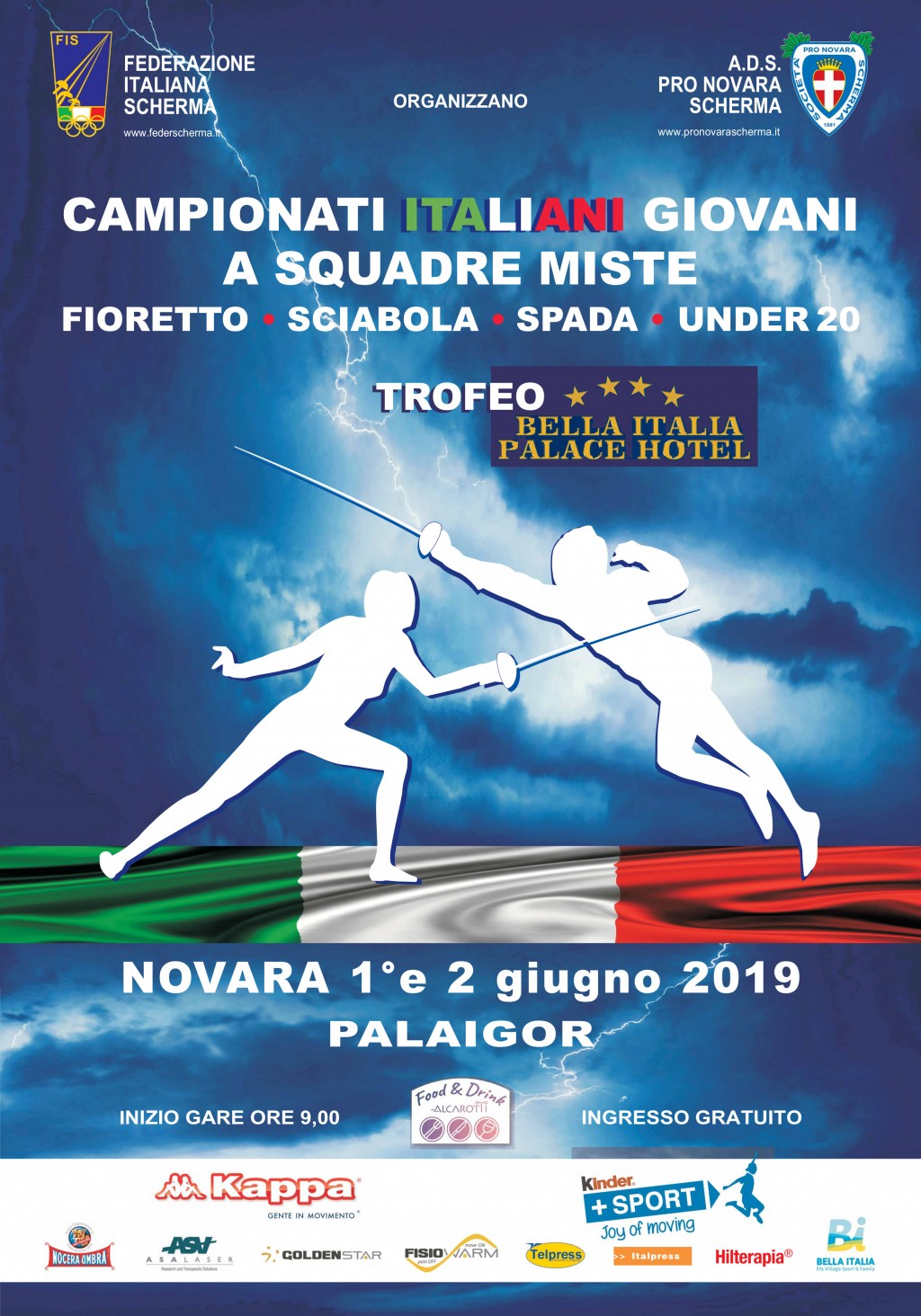 CAMPIONATI ITALIANI GIOVANI A SQUADRE MISTE- PALAIGOR NOVARA 1°e 2 GIUGNO 2019