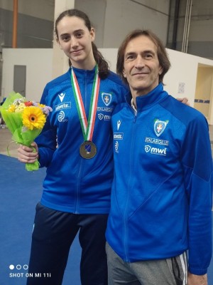 Maria con Paolo Milanoli dopo la premiazione!!