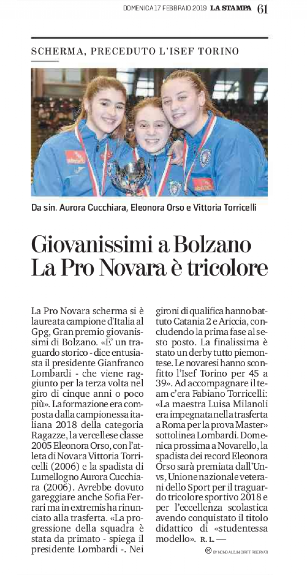 Campioni d'Italia Under 14 a Squadre  - Pronovara 